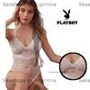 Body blanco semi transparente playboy premium